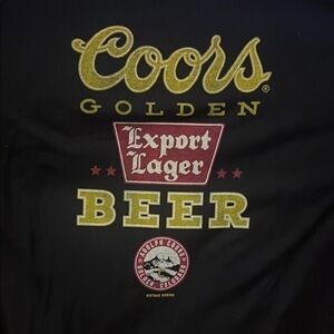 Vintage Design Black XL Coors Banquet of Beers Shirt
